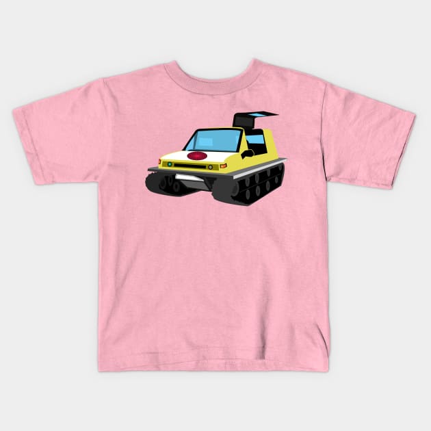 Snowmobile Kids T-Shirt by momomoma
